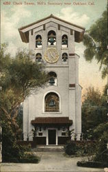 Mill's Seminary - Clock Tower Postcard