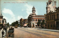 Main Street, Looking East Riverside, CA Postcard Postcard Postcard