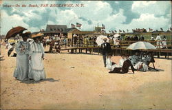 On the Beach Far Rockaway, NY Postcard Postcard Postcard