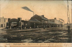 Rail Depot Sheboygan, WI Postcard Postcard Postcard