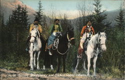 Gussie Goodstoney  and Sisters, Stoney Indians Native Americana Postcard Postcard Postcard