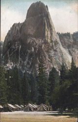 Camp Ahwahnee, Sentinal Rock Yosemite, CA Yosemite National Park Postcard Postcard Postcard