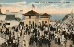 Crowds Arriving at Saltair Postcard