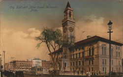 City Hall and Main Street Postcard