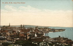 View from Fort Howe Saint John, NB Canada New Brunswick Postcard Postcard Postcard