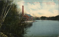 View at Duck Pond Showing Old Pumping Station Postcard