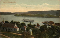 View of Harbor Bucksport, ME Postcard Postcard Postcard