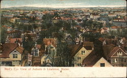 Bird's Eye View of Auburn and Lewiston Postcard