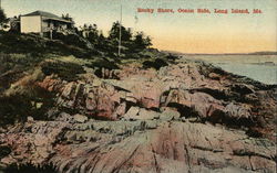 Rocky Shore, Long Island Postcard