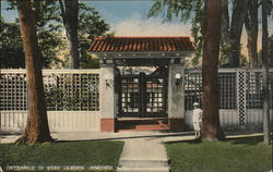 Entrance to West Garden Postcard