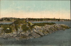 Panoramic View of the City and Stage Fort Postcard