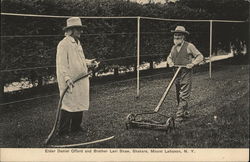 Elder Daniel Offord and Brother Levi Shaw, Shakers, Mount Lebanon Shaker Village Postcard