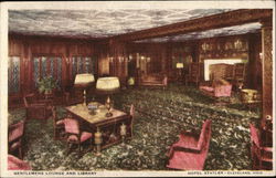 Gentlemens Lounge and Library, Hotel Statler Postcard