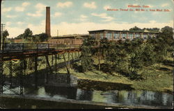 American Thread Company, Mill No. 4 from West Side Willimantic, CT Postcard Postcard Postcard