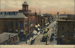 East Side of Main Street, South from Ward Street in 1905 Brockton, MA Postcard Postcard Postcard