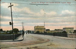 Moody St. Bridge and Textile School Postcard