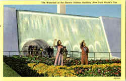 The Waterfall At Electric Utilities Building 1939 NY World's Fair Postcard Postcard