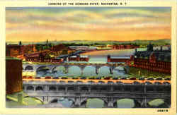 Looking Up The Genesee River Rochester, NY Postcard Postcard