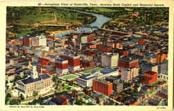 Aeroplane View Of Nashville Tennessee Postcard Postcard