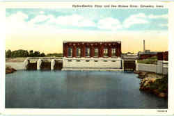 Hydro-Electric Plant And Des Moines River Postcard