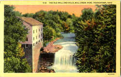 The Old Mill And Falls, Mil Crek Park Postcard