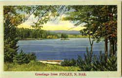 Greetings From Finley Postcard