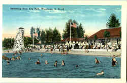 Swimming Pool, City Park Watertown, SD Postcard Postcard