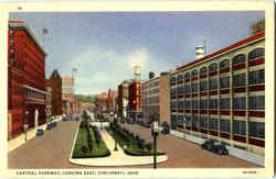 Central Parkway Looking East Cincinnati, OH Postcard Postcard