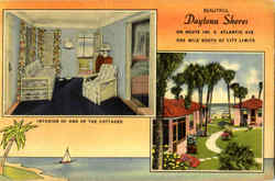 Beautiful Daytona Shores, S. Atlantic Ave Postcard