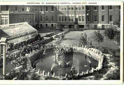 Courtyard St. Margaret's Hospital Postcard