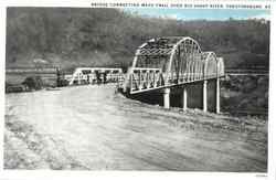 Bridge Connecting Mayo Trail Over Big Sandy River Postcard