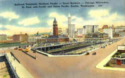 Railroad Terminals Great Northern Pacific Depots Postcard Postcard