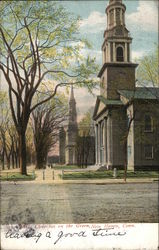 Three Churches on the Green Postcard