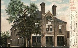 Moody Street Fire Station Postcard