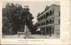 Looking Up Main Street Postcard