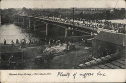 Wabash River Bridge Terre Haute, IN Postcard Postcard Postcard