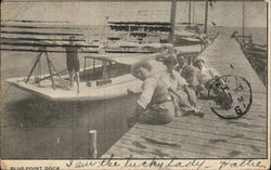 Blue Point Dock Postcard