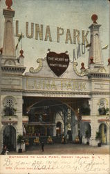 Entrance to Luna Park Coney Island, NY Postcard Postcard Postcard