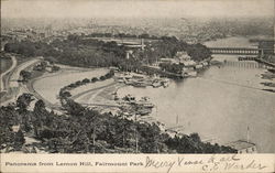 Panorama From Lemon Hill, Fairmount Park Philadelphia, PA Postcard Postcard Postcard