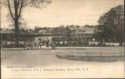 Entrance to Botanical Gardens, Bronx Park Postcard