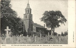 St. Paul's Church, East Chester, Erected 1765 Mount Vernon, NY Postcard Postcard Postcard