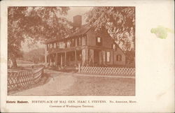 Birthplace of Maj. Gen. Isaac I. Stevens, Governor of Washington Territory Postcard