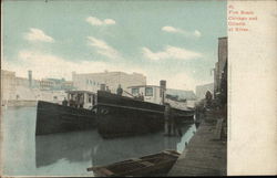 Fire Boats Chicago and Illinois at River Boats, Ships Postcard Postcard Postcard