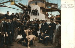 Sailors Life, "A Wrestling Match" Postcard