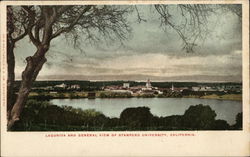 Lagunita and General View of Stanford University Postcard