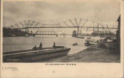 View of Mississippi River Clinton, IA Postcard Postcard Postcard