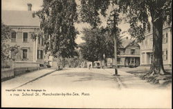 School St. Manchester, MA Postcard Postcard Postcard