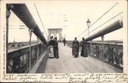 Promenade, Brooklyn Bridge New York, NY Postcard Postcard Postcard