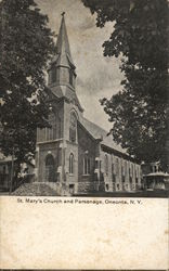 St. Mary's Church and Parsonage Postcard