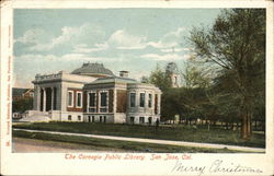 The Carnegie Public Library San Jose, CA Postcard Postcard Postcard